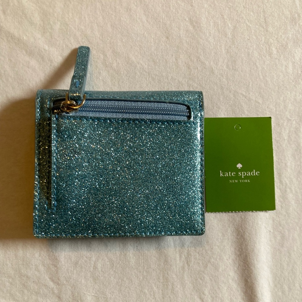 Kate Spade Teal Glitter Card Holder - Picture 16 of 16